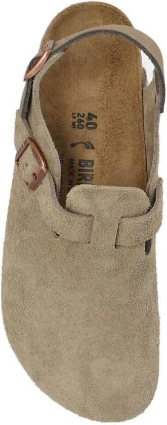 Birkenstock Tokio Suède Leren Clogs Green Heren