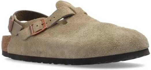 Birkenstock Tokio Suède Leren Clogs Green Heren