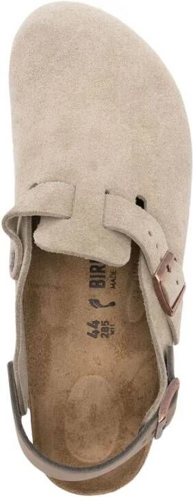 Birkenstock Taupe Suède Klompen met Amandelneus Green Heren