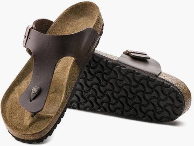 Birkenstock Teenslippers & Sliders Bruin Dames