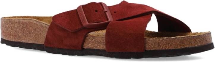 Birkenstock Teenslippers & Sliders Bruin Dames