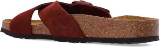 Birkenstock Teenslippers & Sliders Bruin Dames