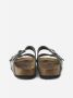 Birkenstock Leren Buckle Sliders Grijs Heren - Thumbnail 3