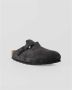 Birkenstock Suede Leder Clog Black Dames - Thumbnail 2