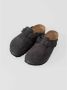 Birkenstock Suede Leder Clog Black Dames - Thumbnail 3