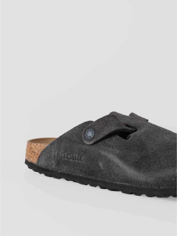 Birkenstock Suede Leder Clog Black Dames