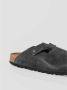 Birkenstock Suede Leder Clog Black Dames - Thumbnail 6
