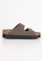 Birkenstock Bruine Logo Zijgesp Sandalen Brown Dames - Thumbnail 3