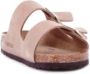 Birkenstock Verstelbare Logo Sandalen Rubberen Zool Beige Dames - Thumbnail 10