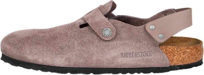Birkenstock Verbleekte Paarse Suède Sandalen Purple Dames