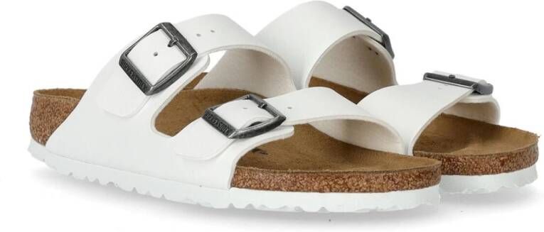 Birkenstock Witte Birko-Flor Sandaal met Kurken Binnenzool White Dames
