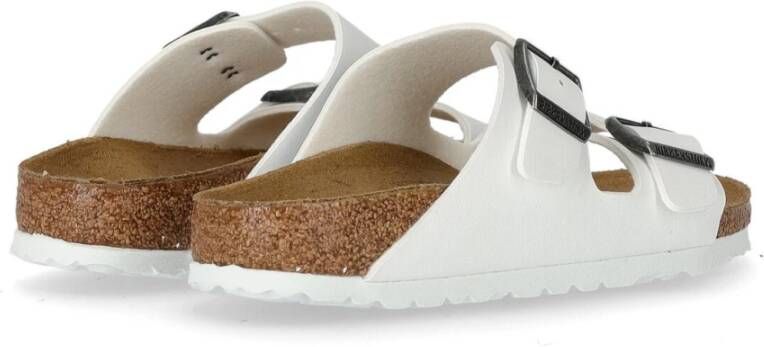 Birkenstock Witte Birko-Flor Sandaal met Kurken Binnenzool White Dames