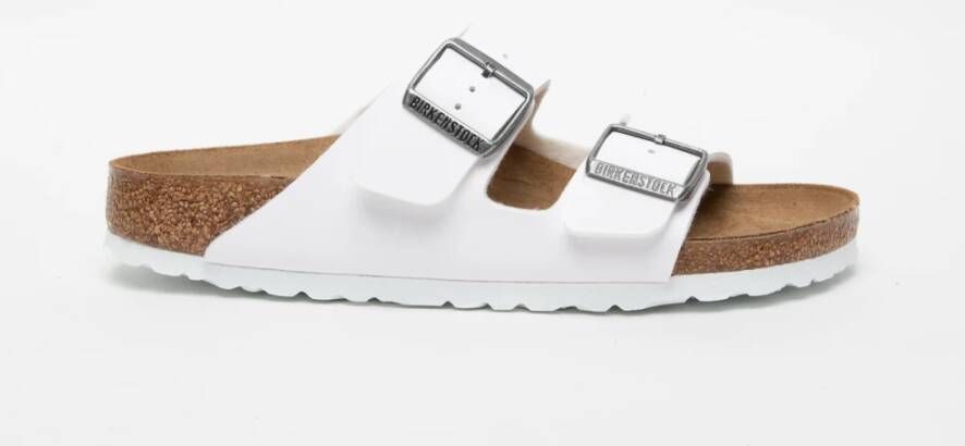 Birkenstock Witte Dubbele Band Sandalen White Unisex