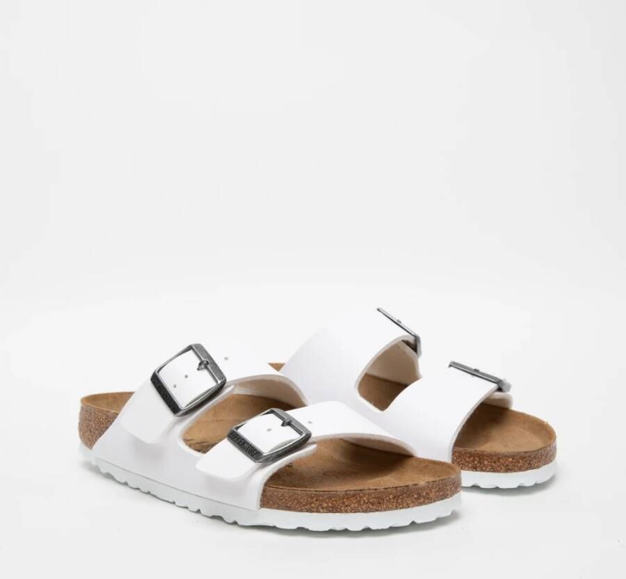 Birkenstock Witte Dubbele Band Sandalen White Unisex
