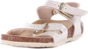 Birkenstock Witte Junior Logo Sandalen Gesp Sluiting White Dames