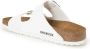 Birkenstock Witte Leren Platte Sandalen met Gouden Gesp White Dames - Thumbnail 3