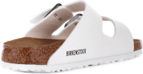 Birkenstock Witte Logo Zijgesp Sandalen White Dames