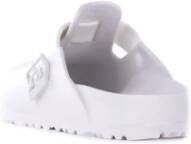 Birkenstock Witte Sandalen met Zijlogo Gesp White Dames