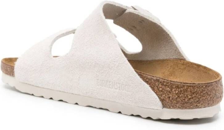 Birkenstock Witte Suède Open Teen Sandalen White Heren