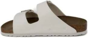 Birkenstock Witte TwoStrap Sandalen Model 133181 Beige Dames