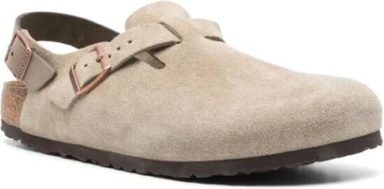 Birkenstock Zachte Suède Leren Clog Beige Heren