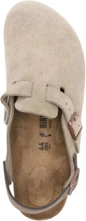 Birkenstock Zachte Suède Leren Clog Beige Heren