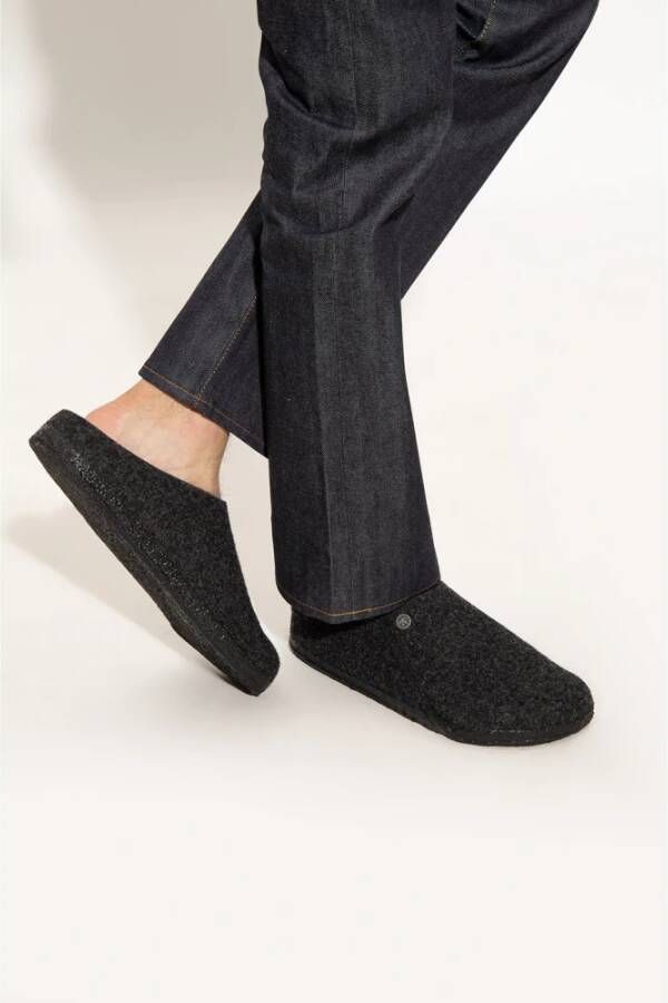 Birkenstock Zermatt Rivet vilten instappers Gray Heren