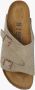 Birkenstock Suède Kurk Sandalen Verstelbare Gesp Sluiting Beige Heren - Thumbnail 13