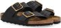 Birkenstock Zwarte geperforeerde leren sandaal Black Heren - Thumbnail 3