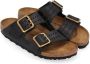 Birkenstock Zwarte geperforeerde leren sandaal Black Heren - Thumbnail 5