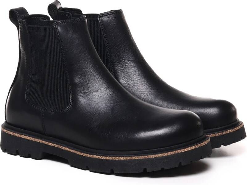 Birkenstock Ankle Boots uit zwart leder Black Heren