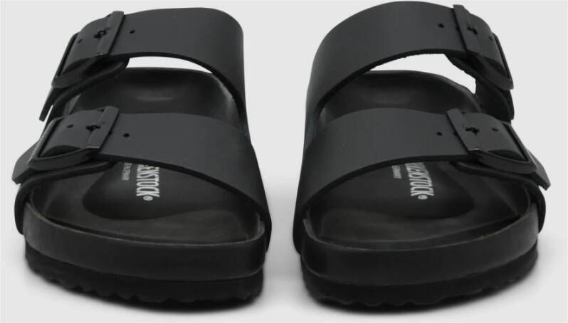 Birkenstock Arizona Lederen Zwarte Slides Black Heren