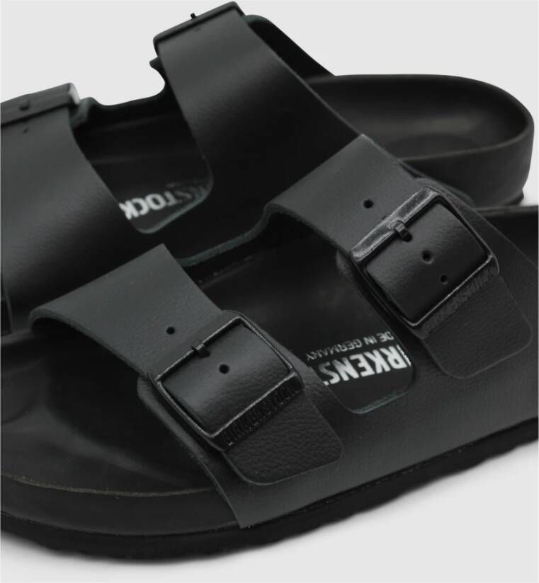 Birkenstock Arizona Lederen Zwarte Slides Black Heren