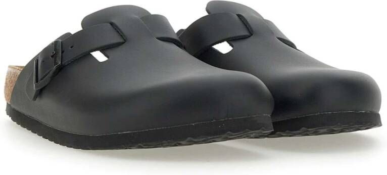 Birkenstock Zwarte Leren Sandalen Klassiek Model Black Heren