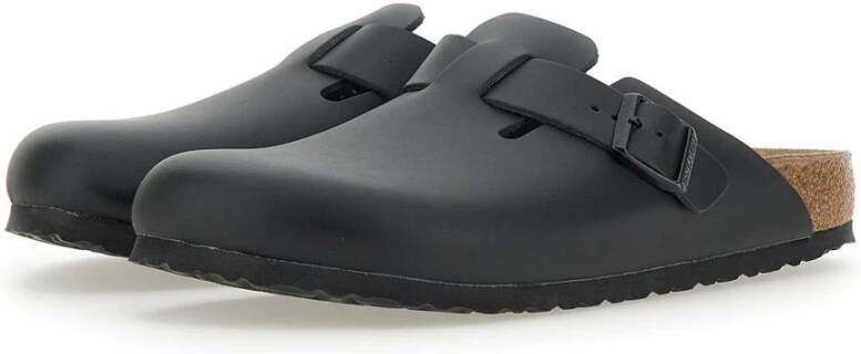 Birkenstock Zwarte Leren Sandalen Klassiek Model Black Heren