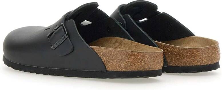 Birkenstock Zwarte Leren Sandalen Klassiek Model Black Heren