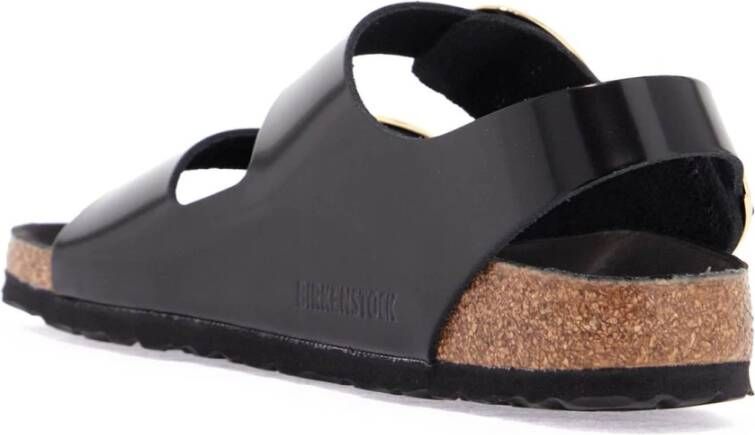Birkenstock Milano Sandalen met Grote Gesp Black Dames