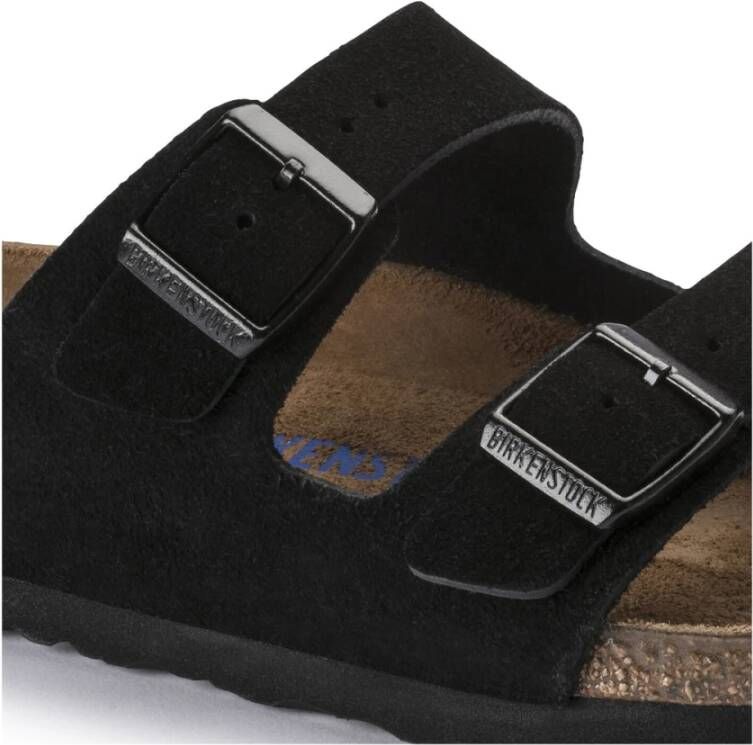 Birkenstock Zwarte Suède Sandalen met Metalen Gesp Black - Foto 11