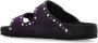Birkenstock Paarse Suède Dubbele Gesp Sandalen Purple Dames - Thumbnail 5