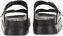 Birkenstock Zwarte Leren Verstelbare Strap Sandalen Black Dames - Thumbnail 27