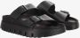 Birkenstock Zwarte Leren Verstelbare Strap Sandalen Black Dames - Thumbnail 28