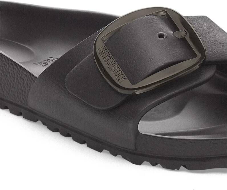 Birkenstock Zwarte Madrid Sandaal met Grote Gesp