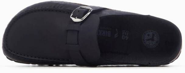 Birkenstock Platte Lederen Schoenen Black Dames