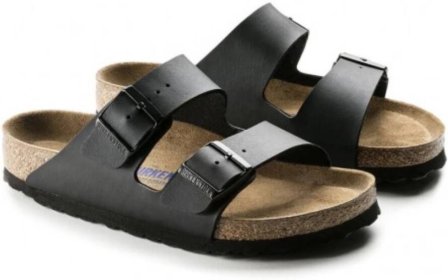 Birkenstock Zwarte Sandalen met Anatomisch Voetbed Black Heren