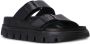 Birkenstock Zwarte Leren Verstelbare Strap Sandalen Black Dames - Thumbnail 6