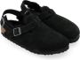 Birkenstock Tokio Schapenvacht Suède Clogs Black Dames - Thumbnail 4