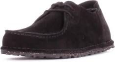 Birkenstock Zwarte Suède Loafers Rubberen Zool