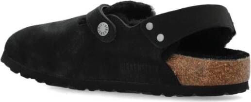Birkenstock Zweedse Mules met Lammfell Voering Black Dames