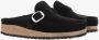 Birkenstock Zwarte Suède Schapenvacht Mules Black Dames - Thumbnail 8