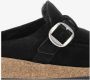 Birkenstock Zwarte Suède Schapenvacht Mules Black Dames - Thumbnail 10